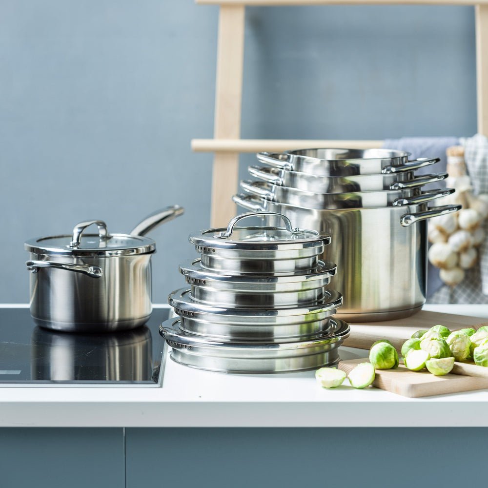 BK Pannenset Twist RVS 5-delig - Kookpan ø 16, 18, 20 & 22 cm & Steelpan ø 16 cm - sfeerbeeld 3