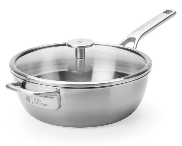 BK Sauteuse Peter Goossens Maestro 3-Ply Rustfrit Stål ø 24 cm / 3,4 Liter - med låg - uden non-stick belægning
