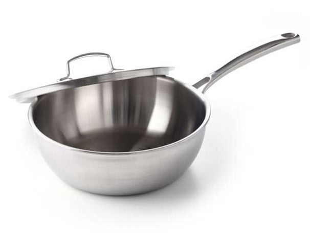 BK Sauteuse Superior Tri-Ply Rustfrit Stål ø 24 cm - med låg - uden non-stick belægning