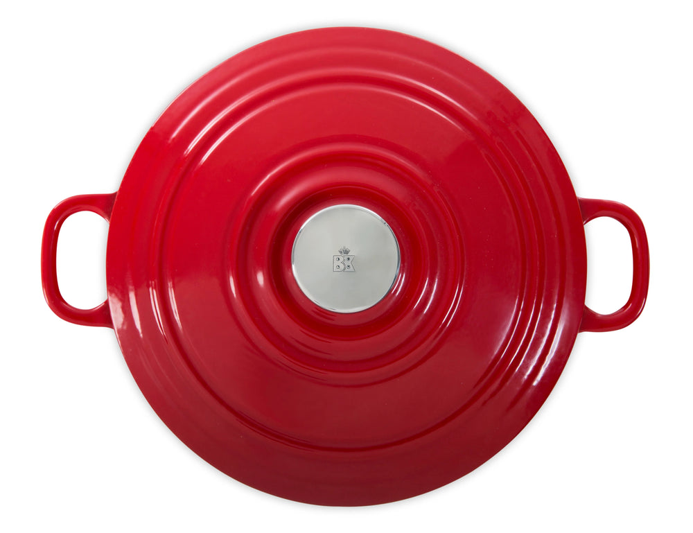 BK Stegegryde Bourgogne Chili Red Gussejern ø 26 cm / 5.3 Liter - emaljeret non-stick belægning
