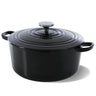 BK Stegegryde Bourgogne Jet Black Gussejern ø 24 cm / 4.2 liter - emaljeret non-stick belægning