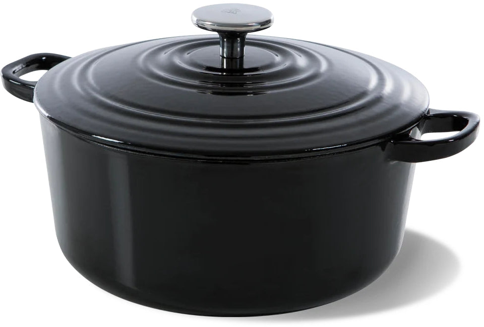 BK Stegegryde Bourgogne Jet Black Gussejern ø 28 cm / 6.7 liter - emaljeret non-stick belægning