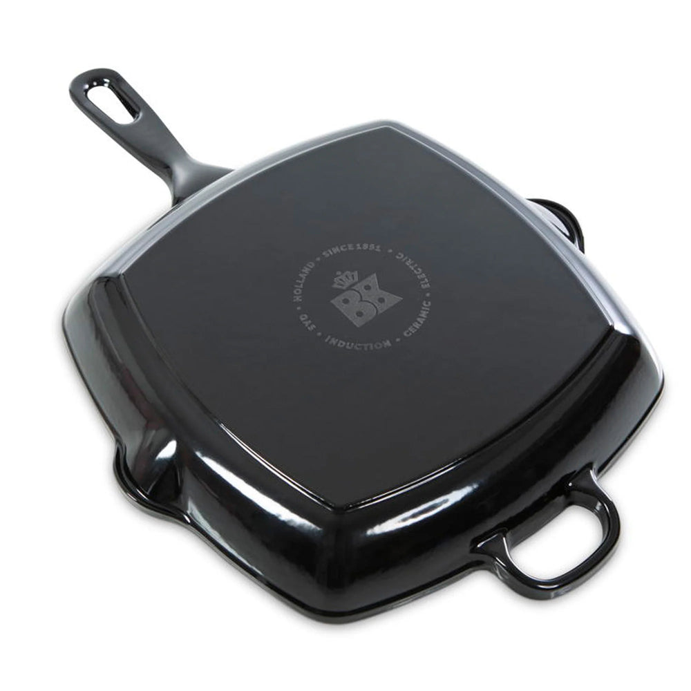 BK Grillpande Bourgogne Jet Black Gussejern 26 x 26 cm - emaljeret non-stick belægning