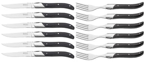 Blackwell Steakbestik Laguiole - Steakknive & Steakgafler - Pakkatræ - 12 Styk