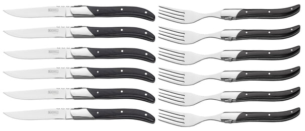 Blackwell Steakbestik Laguiole - Steakknive & Steakgafler - Pakkatræ - 12 Styk