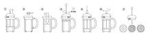 Bodum Cafetière - Caffettiera - French Press med Plastlåg 3 Kopper - 350 ml