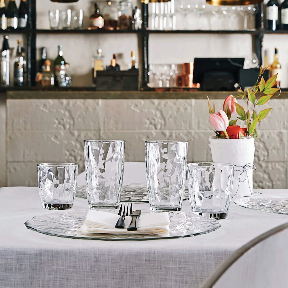 Bormioli Rocco Glazenset - Vandglas - Transparent - Diamond - 300 ml - 12 stk.