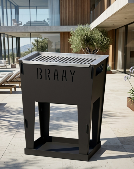 Design Sort Belagt Grill - Braay - Kulgrill - 30x40x50 cm