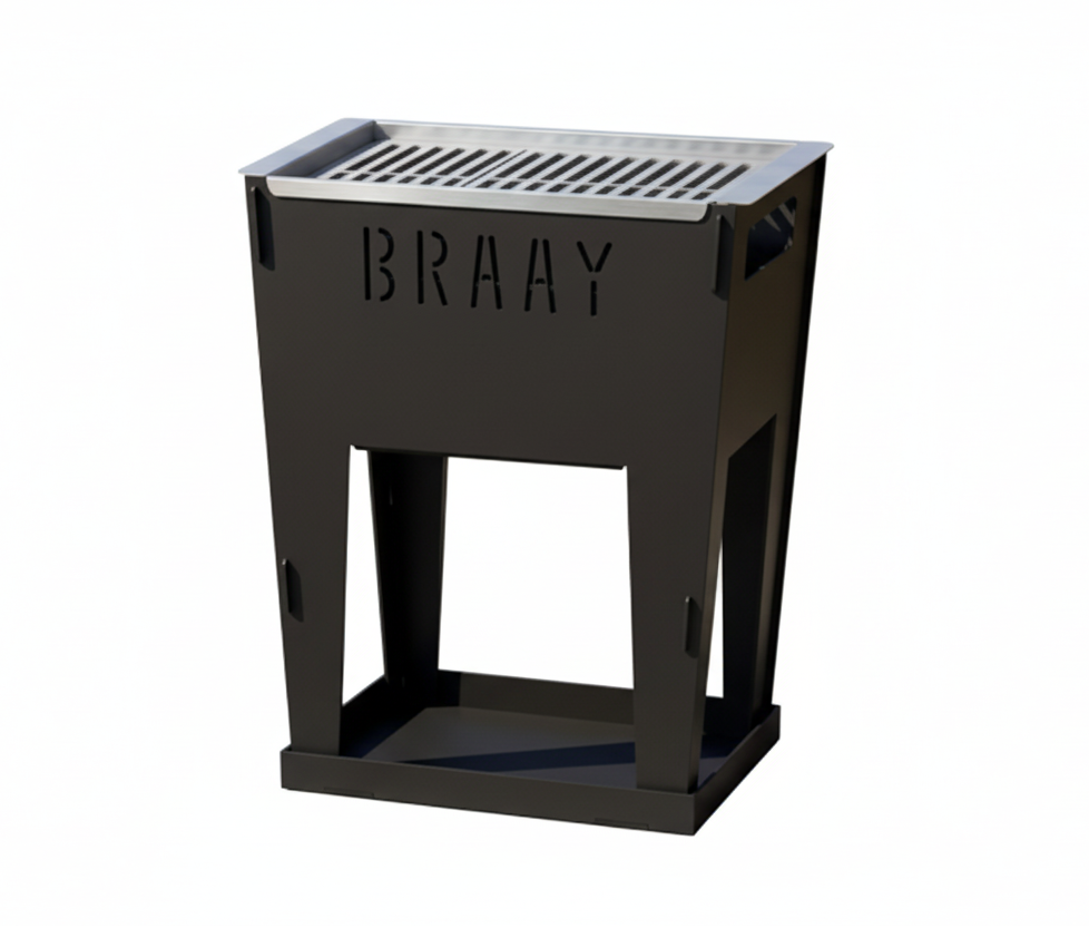 Design Sort Belagt Grill - Braay - Kulgrill - 30x40x50 cm