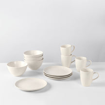 Broste Copenhagen Morgenmadssæt Nordic Vanilla 12-delt / 4 personer - 4 morgenmadstallerkener, 4 skåle og 4 kopper