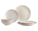 Broste Copenhagen Serviesset Nordic Vanilla 6-delig / 2 personer - 2 dinerborden, 2 ontbijtborden og 2 skåle