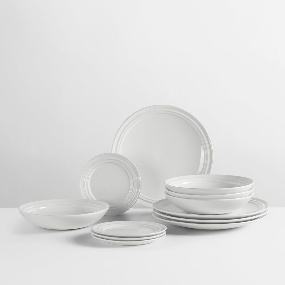 Broste Copenhagen Serviesset Stevns 12-delig / 4 personer - 4 middagstallerkener, 4 morgenmadstallerkener og 4 dybe tallerkener