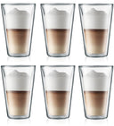 Bodum Dubbelwandige latte macchiato glas Canteen - patenteret ventil - 400 ml - 6 stk.