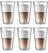 Bodum Dubbelwandige latte macchiato glas Canteen - patenteret ventil - 400 ml - 6 stk.