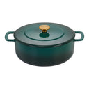 Combekk Stegegryde med låg Støbejern Holly Green ø 24 cm / 3.8 Liter - emaljeret non-stick belægning