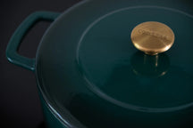 Combekk Braadpan met deksel Gietijzer Holly Green ø 24 cm / 3.8 Liter - detail 1