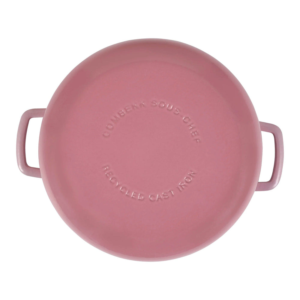 Combekk Braadpan met deksel Gietijzer Pink ø 28 cm / 5.3 Liter - onderaanzicht