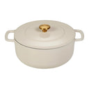 Combekk Stegegryde med låg Støbejern Sand ø 24 cm / 3.8 Liter - emaljeret non-stick belægning
