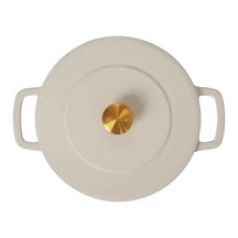 Combekk Braadpan met deksel Gietijzer Sand ø 24 cm / 3.8 Liter - bovenaanzicht