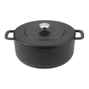 Combekk Stegegryde med låg Støbejern Sort ø 24 cm / 3.8 Liter - emaljeret non-stick belægning