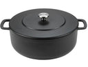 Combekk Stegegryde med låg Støbejern Sort ø 28 cm / 5.3 Liter - emaljeret non-stick belægning