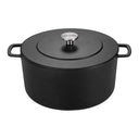 Combekk Stegegryde med låg Støbejern Sort ø 32 cm / 12 Liter - emaljeret non-stick belægning