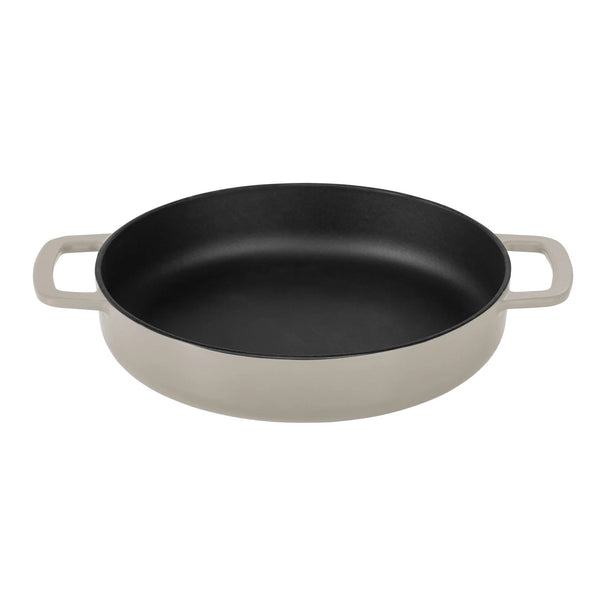 Combekk Stegepande med 2 håndtag Støbejern Sand ø 24 cm - emaljeret non-stick belægning