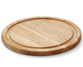 Continenta Houten Pizzaplank / Serveerplank met Sapgeul - Rubberhout - ø 25 cm