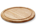 Continenta Houten Pizzaplank / Serveerplank met Sapgeul - Rubberhout - ø 30 cm