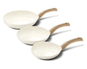 CP Stegepande Sæt Go Ivory Creme 3-delt - ø 20, 24 & 28 cm - keramisk non-stick belægning