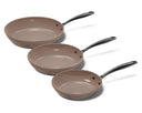 CP Stegepande Sæt Taupe of Mind 3-delt - ø 20, 24 & 28 cm - keramisk non-stick belægning