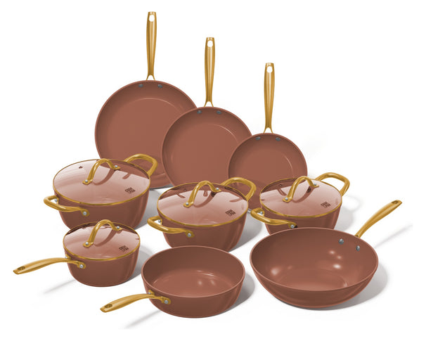 CP Pandesæt Sienna 9-delt - keramisk non-stick belægning