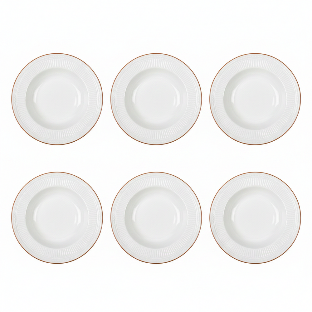 Cookinglife Dybe Tallerkener / Pastatallerkener Stratton ø 22 cm - 6 stk.