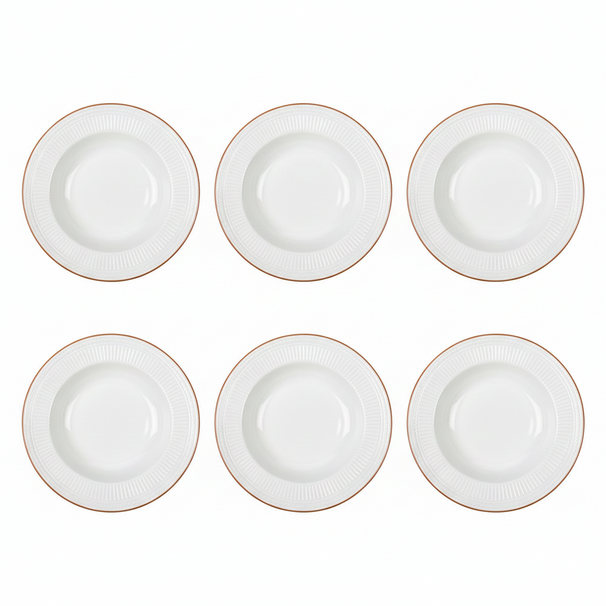 Cookinglife Dybe Tallerkener / Pastatallerkener Stratton ø 22 cm - 6 stk.