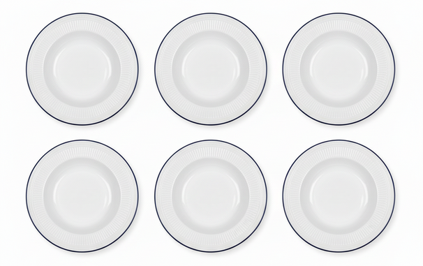 Cookinglife Dybe Tallerkener / Pastatallerkener Whitmore ø 22 cm - 6 stk.