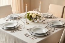 Cookinglife Serviesset Whitmore 30-delig / 6 personer - 6 middagstallerkener, 6 morgenmadstallerkener, 6 dybe tallerkener, 6 skåle og 6 krus
