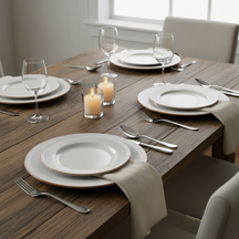 Cookinglife Serviesset Stratton 18-delig / 6 personer - 6 dinerborden, 6 ontbijtborden og 6 skåle