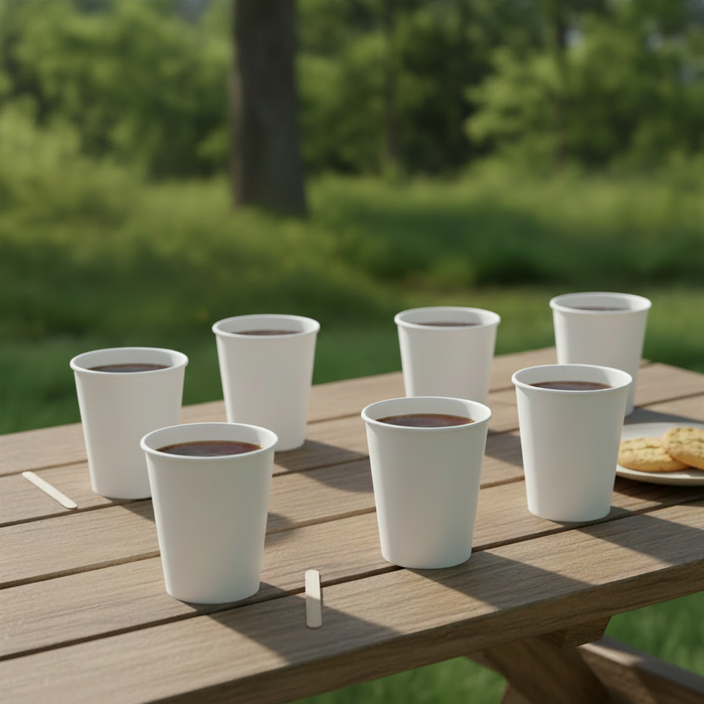 Cookinglife Kartonnen Koffiebekers 230 ml - Hvid - 50 stk.