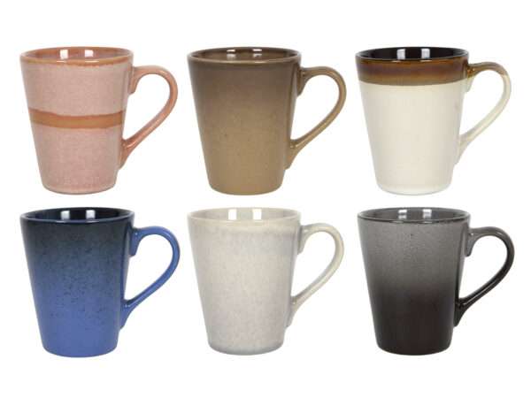 Studio Tavola Cappuccinokopper - Kaffe kopper med øre - Earth - 310 ml - 6 stk.