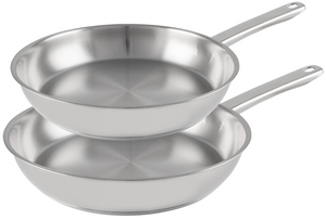 Cookinglife Stegepandssæt Superior Triply RVS 2-Delt ø 24 & 28 cm - egnet til alle varmekilder - uden non-stick belægning