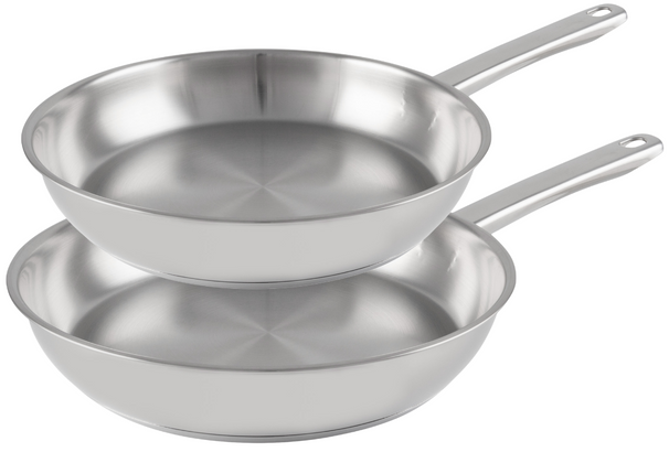 Cookinglife Stegepandssæt Superior Triply RVS 2-Delt ø 24 & 28 cm - egnet til alle varmekilder - uden non-stick belægning