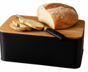 Cookinglife Brooddoos - Broodtrommel med Plank - Mat Sort