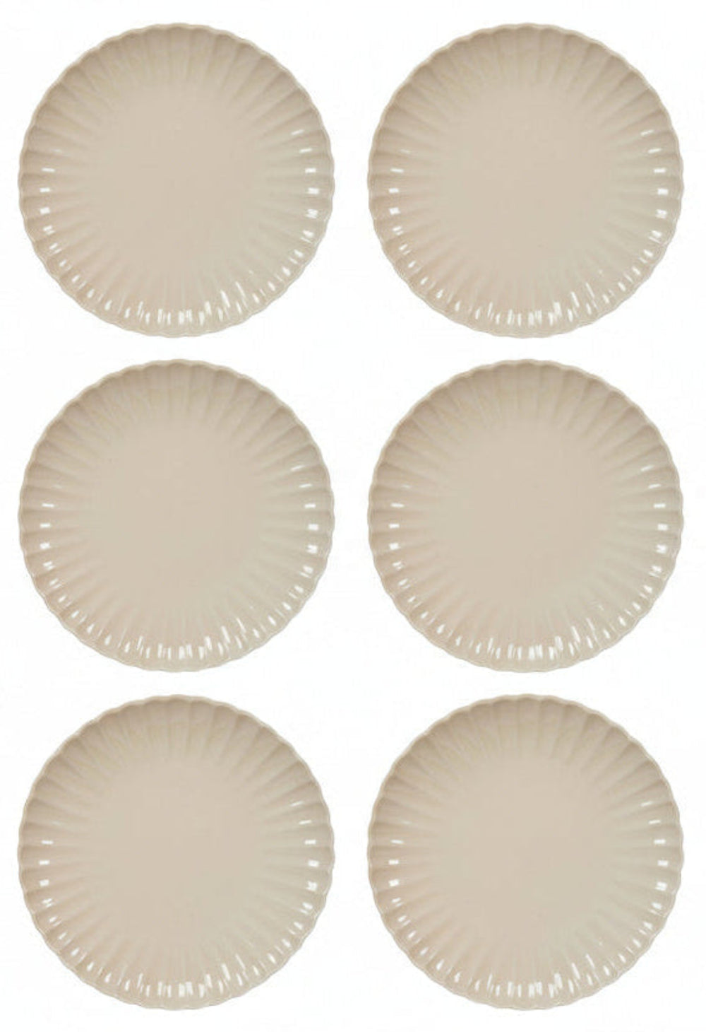 Cookinglife Dinerborden Cardida Beige ø 26 cm - 6 Stykker
