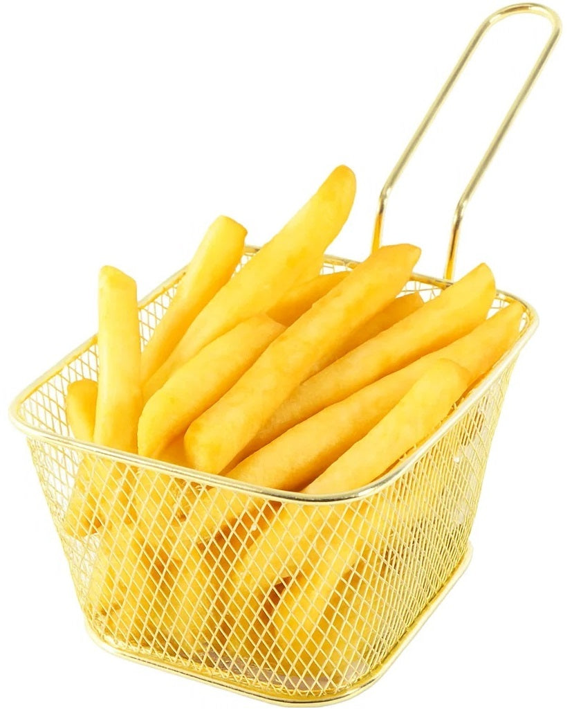 Cookinglife Frietmandje Goud 14 x 11 x 7 cm