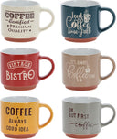 Cookinglife Koffiemokken Koffiekopjes - Koffietid - 260 ml - 6 Styk