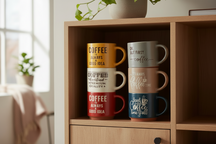 Cookinglife Koffiemokken Koffiekopjes - Koffietid - 260 ml - 6 Styk