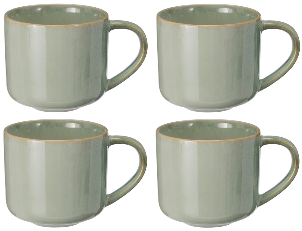 Cookinglife Koffiemokken Serene Green 330 ml - Stentøj - 4 stk.