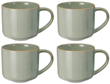 Cookinglife Koffiemokken Serene Green 330 ml - Stentøj - 4 stk.