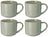 Cookinglife Koffiemokken Serene Green 330 ml - Stentøj - 4 stk.