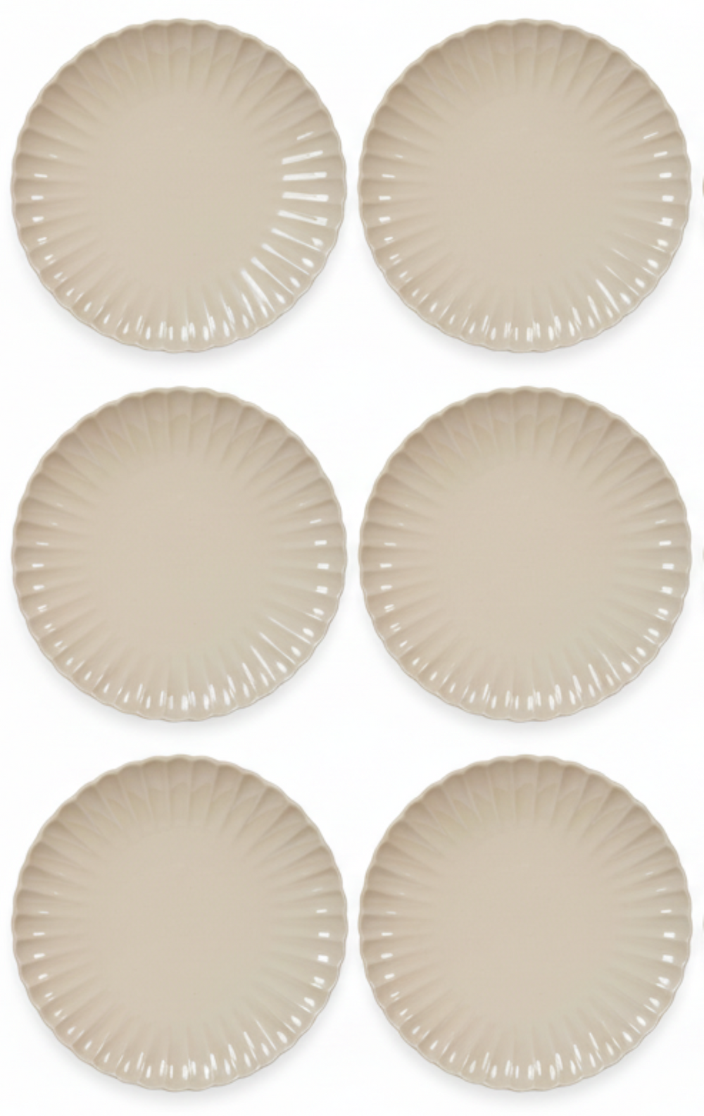 Cookinglife Morgenmadstallerkener / Desserttallerkener Cardida Beige ø 19.5 cm - 6 Styk